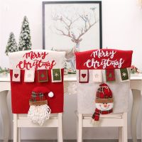 Navidad Christmas Chair Cover Placemats Decoration New Year 2023 Christmas Wine Bottle Dust Cover Stocking Window Stickers Natal