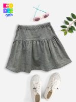 KiddeeCrew กระโปรงเด็กสั้นสีเทาลาย gray striped short skirt กระโปรงเด็ก  เหมาะสำหรับอายุ 2-10 ปี