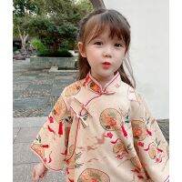 [COD] Hanfu girls cheongsam Chinese style ancient costume spring and autumn suit baby childrens improved dress girl