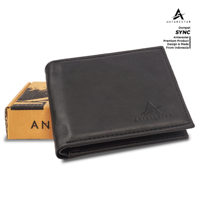 Antarestar กระเป๋าสตางค์หนังชายการ์ดแบบพับได้ชุดที่มีคุณภาพซิงค์ Antarestar