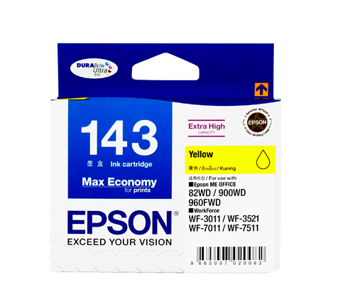 หมึก-epson-143-yellow-t143490-หมึกแท้-100-เป็นสินค้า-clearance-sale-ค่ะ-epson-143-yellow