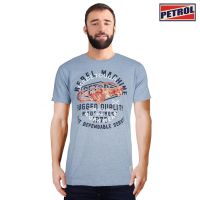 Petrol Mens Basic Tees Slim Fit 13146 (Heather Blue)