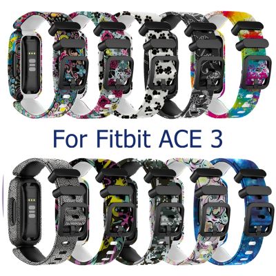 ❀ Pasek na rękę dla opaska Fitbit Ace 3 Ace3 smartband z zegarkiem dla Fitbit Inspire 2 Inspire2 zamienny pasek silikonowy dla dzieci