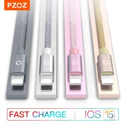 PZOZ สายชาร์จ iPhone 11 12 13 Pro Xr XR Max Xr 8 Plus 5 SE สายชาร์จ iPad 2021สาย Usb ชาร์จเร็ว2.4A ค่าโทรศัพท์โทรศัพท์มือถือ