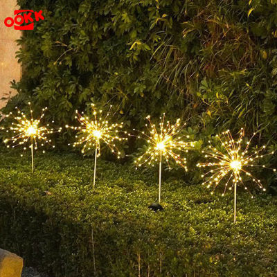 Kamisafe Online โคมไฟ LED พลังงานแสงอาทิตย์ กลางแจ้งกันน้ํา สีวอร์มไวท์ ไฟปักสนาม สําหรับตกแต่งสวน รั้ว ทางเดิน วันคริสต์มาส