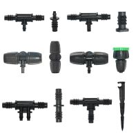 ™◊✶ Irrigation 3/8 Garden Hose Barb Connector 8/11 4/7 3/5mm Hose Reducer Fitting Tee Elbow End Plug Drip Irrigation System