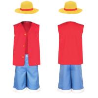 Luffy Costume Monkey D Luffy Cos Suit Pirate King Clothes Luffy Cosplay Vest Pants Anime Cos Piece Disguise Whole Outfits cosy