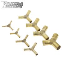 □ Brass Splicer Pipe Fitting Y Shape 3 Way Hose Barb 4 5 6 8 10 12 14 19mm Copper Barbed Connector Joint Coupler Adapter Pneumatic