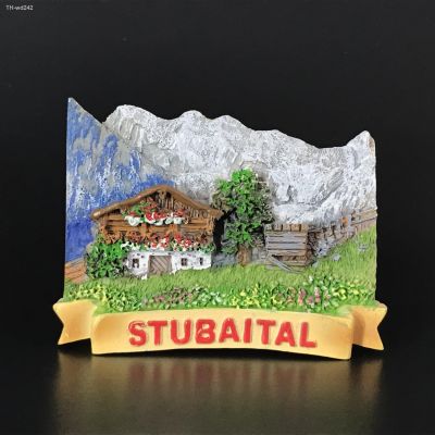 Austria The Alps Famous Ski Resort Travel Souvenir Fridge Magnets 3d Hand-drawn Creative Household Adornment Resin