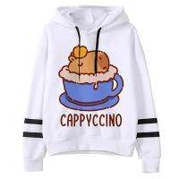 Capybara เสื้อมีฮู้ดผู้หญิง,เสื้อแขนยาวอนิเมะตลกญี่ปุ่นเสื้อสเวตเตอร์สวมหัวเสื้อชุดนอนสำหรับฤดูหนาวผู้หญิง