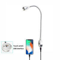 LED Touch Dimming Wall Lamp DC 12V 24V Hose Spotlight For Ho Bedroom Kitchen Bedside Reading Light Aluminum With USB Port