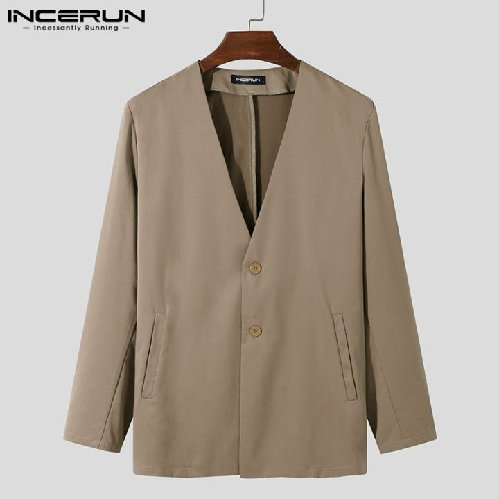 hnf531-beehoo-incerun-mens-v-neck-long-sleeve-blazer-coats-casual-party-dinner-jackets