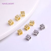 3mm*3mm Brass Cube Beads High Quality 18K Gold Plating Square Spacer Beads For Jewelry Making Findings Wholesale Beads