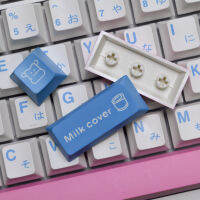 140 Milky Color Keycaps สำหรับ Mechanical Gamer คีย์บอร์ด Cherry Profile PBT Japaness Anime Key Cap ชุด Fit Gateronkhail Switches