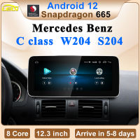 ราคาโรงงาน8คอร์เครื่องเล่นมัลติมีเดียสเตอริโอวิทยุรถยนต์สำหรับ Mercedes Benz C Class เครื่องเล่นวิดีโอรถยนต์ S204 W204หน้าจอบลูทูธ