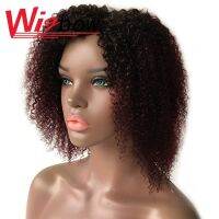 Ombre Curly Human Hair Wig Peruvian Hair Wigs For Women T1b 30 99j Kinky Curly Wig 150% Cheap Full Machine Made Afro Kinky Wigs Hand Tool Parts Access