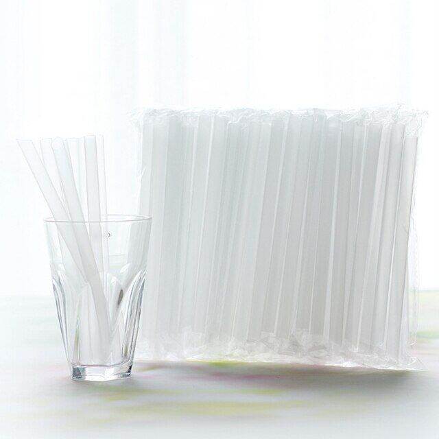 Multicolor Disposable Plastic Straw Individually Wrapped Bubble Boba ...