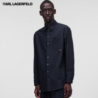 KARL LAGERFELD - PINSTRIPED SEERSUCKER SHIRT 231M1601 เสื้อเชิ้ต