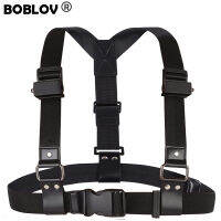 BOBLOV Universal Shoulder/Double Shoulder Straps สายรัดหน้าอกอเนกประสงค์สีดำสำหรับกล้องจิ๋วแอคชั่นของร่างกายทุกยี่ห้อ