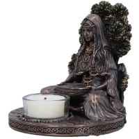2023 Celtic Statue of the Goddess Earth Mother Candlestick Ornaments Resin Crafts Garden Decorative Table Candles