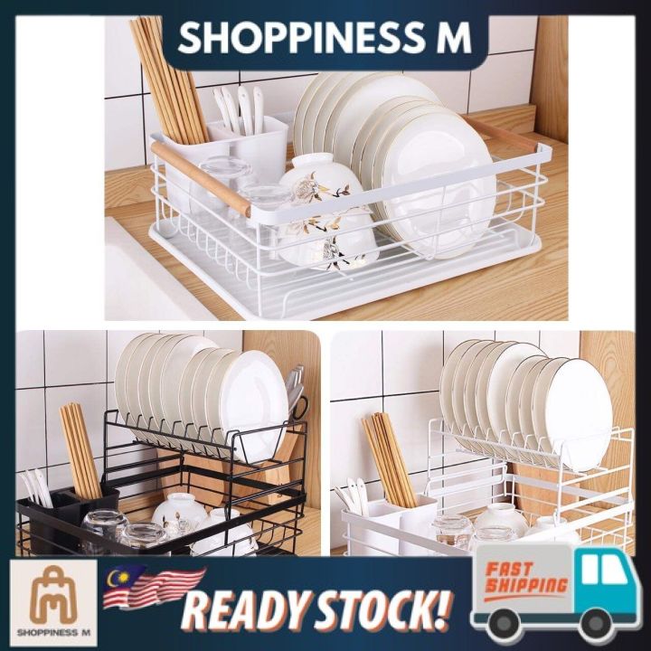 Large Stainless Steel Dish Rack (Black) – Brian&Dany