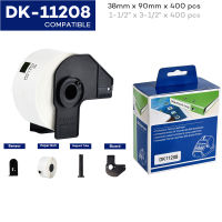 1 ม้วนเข้ากันได้สำหรับบราเดอร์ฉลากDK-11208 DK 1208 DK 208 Die-Cutมาตรฐานฉลากที่อยู่เข้ากันได้สำหรับบราเดอร์เครื่องพิมพ์ฉลากสีขาวกระดาษความร้อนสำหรับQL570 QL700