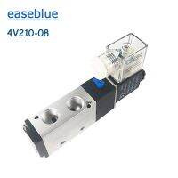 4V210 08 Pneumatic Solenoid Valve Electric Magnetic Valve 5 Way Port 2 Position Gas 12V 24V 220V Port 1/4 quot; Solenoid Valve