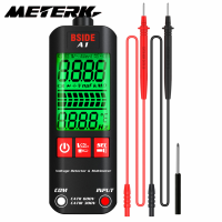 METERK A1 Mini Multimeter LCD Digital Tester เครื่องตรวจจับแรงดันไฟฟ้า2000นับ Dc/ac ความต้านทานความถี่แรงดันไฟฟ้า NCV ความต่อเนื่อง Live Wire Neutral Wire ตรวจสอบ True RMS Meter