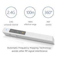 RF 2.4 GHz การนำเสนอพาวเวอร์พอยต์ USB ไร้สาย,ปากกาพับพาวเวอร์พอยต์ La-Ser ที่มาพร้อมกับตัวรับสัญญาณในตัวรีโมทควบคุมไฟสีแดงสำหรับครูอาจารย์ Professor Scholar
