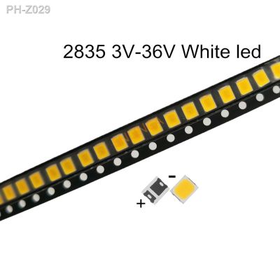 【LZ】✁◘  50-100pcs SMD LED 2835 White Chip 0.5W 3V 6V 9V 18V 60-70LM 120LM Ultra Bright SMT 1W Watt Surface Mount PCB LED Light Lamp