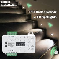 Stair LED Mini Spotlights PIR Motion Sensor DC12V Dimmable No Need To Weld Wires Installation for Staircase Ambient Lighting Night Lights