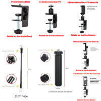 คลิปต่อที่ค้ำสดโทรศัพท์มือถืออเนกประสงค์เหล็กธรรมดาขาตั้งก้านต่อคลิปหนีบแบบถาวรวางหน้าจอเหนือหัว