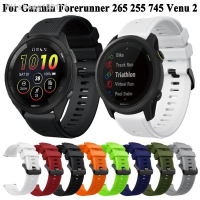 Sports Silicone Watchband For Garmin Forerunner 265 255 Music 745 Strap For Garmin Vivoactive 4/Venu 2 Replacement&nbsp;Wrist Band