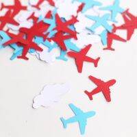 [HOT MAKXJWIGO 542] C41Airplane Confetti-100Pcs เครื่องบิน Baby Shower Confetti - Airplane Birthday Decor-Baby Shower Table Decor-ตัวเลือกสีของคุณ