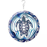 3D Sea Turtle Rotating Wind Chimes Ocean Blue Wind Chimes Foldable Rotating Pendant Crafts Garden Home Decorations