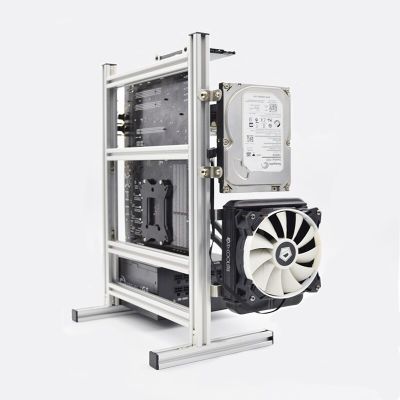 ATX MATX ITX Open all-aluminum rack DIY chassis vertical CASE transparent OPEN creative water-cooled support Grapchis