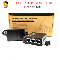 media Fiber optic มีเดียไฟเบอร์ simplex SC 2 port แปลงเป็นแลน 3 Lan port