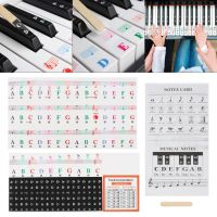 25 / 49 / 54 / 61/76 / 88 Color Transparent Piano Keyboard Stickers Electronic Keyboard Key Piano Stave Note Sticker Symbol