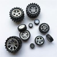 【DT】hot！ 2Pcs/Lot Types Car Wheels Plastic Rubber Tires Assembled Parts Drop Shipping