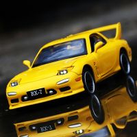 โมเดลรถยนต์สปอร์ตอัลลอยด์1:32 Mazda RX7ของเล่นโลหะยานพาหนะจำลองเสียงและแสงสูงของขวัญของเล่นเด็ก