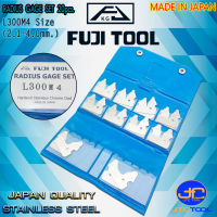 Fuji tool เกจวัดรัศมีสแตนเลส (R) 20ชิ้น/ชุด ขนาด 2.1-4.0มิล รุ่น L300M4 - Stainless Steel Radius Gage 20 Leaves No.L300M4