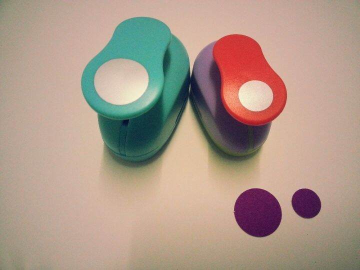 2pcs2.5cm 1.5cm Circle Shape Craft Punch Set Punch Craft Scrapbooking