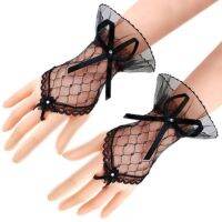 【YF】◊❈♙  Short Wedding Gloves Design Fishnet Bridal Hair Accessories Transparent