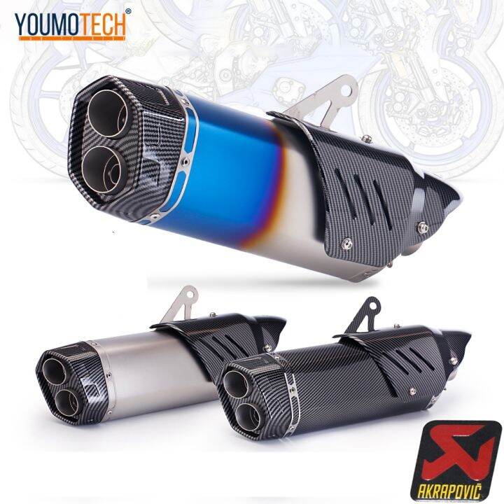51MM Motorcycle Exhaust Muffler Pipe Escape Exhaust Tail Pipe Vent Pipe