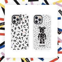 Casetify เคสโทรศัพท์มือถือ ซิลิโคน TPU สีพื้น ลาย Bearbrick Monogram สําหรับ  7 8 Plus X XS XR 11 12 13 Pro Max