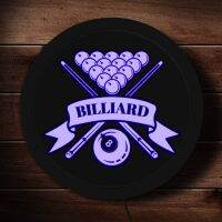 Billiard Table Game Color Changing LED Rounded Wall Light Billiard Room Poolroom Custom Business Logo Snooker Lighting Wall Art