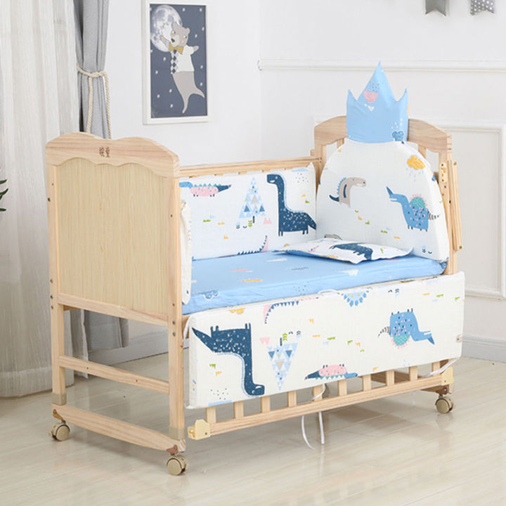 5pcsset-baby-crib-bed-bumper-cartoon-animal-crib-pads-newborns-infant-bedding-set-baby-mattress-pillow-bed-protector-dec