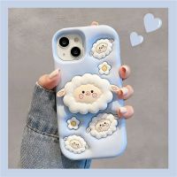 SNJNK MALL เคส ไอโฟน Summer Little Sheep Apple 14ProMax13 เคสโทรศัพท์มือถือหญิงซิลิโคน iPhone11/12 บิ๊กโฮลห่อนิ่ม