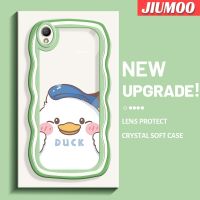 เคส JIUMOO สำหรับ OPPO A37 A37F เคสการ์ตูนน่ารักรูปเป็ดดีไซน์ใหม่โคโลเรียขอบคลื่นนุ่มกันกระแทกแบบใสเคสมือถือโปร่งใสลายกล้องถ่ายรูปความคิดสร้างสรรค์เคสซิลิกาเจลฝาครอบป้องกัน