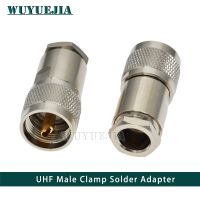 1Pcs UHF Female Male PL259 SO239 Clamp Solder LMR400 RG8 RG213 RG214 RG165 7D-FB Cable Brass UHF RF Connector Coaxial Adapter